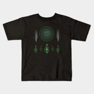 Green Chakra Mandala, Anahata Energy. Buddha. Kids T-Shirt